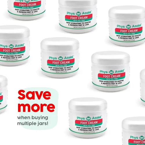Crema Calmante Para Pies Y Piernas Physassist. Tarro De 4 Oz