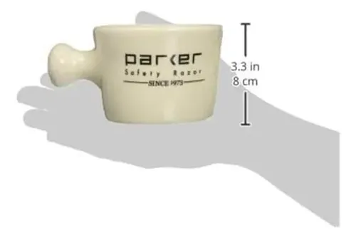 Taza De Afeitar De Apotición De Stoneware Parker Deluxe: Con