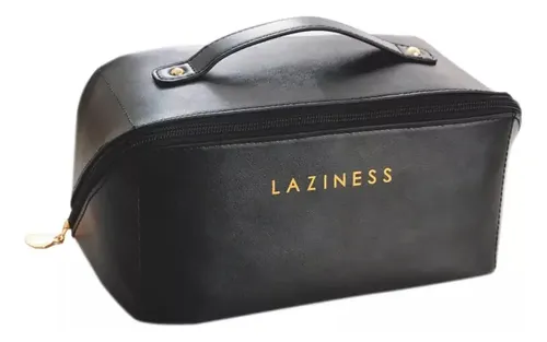 Neceser De Cuero Ecologico Para Maquillaje Cosméticos Y Accesorios De Viaje Organizador Portacosmeticos Con Cierre Resistente Interior Forrado Ideal Para Mujer Color Negro Levys Bazar