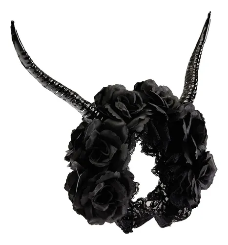 Diadema De Fiesta Rosa Rosa Con Cuerno De Antílope Para Cosp