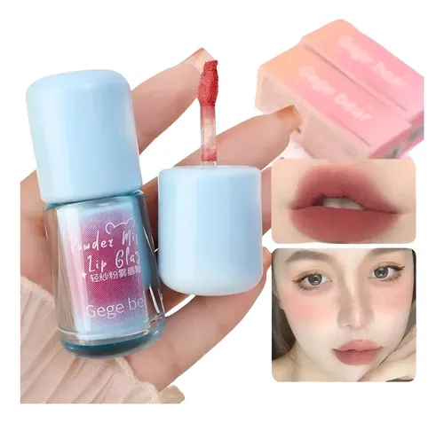 Labial Terciopelo Matte Powder Mist Lip Glaze Gege Bear Color 06