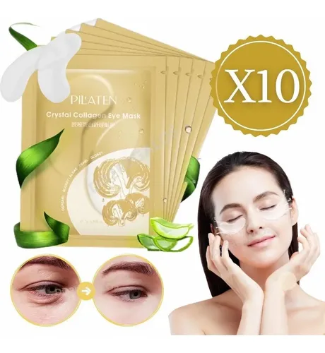Mascarilla De Colageno Párpados Ojos Ojeras Pilaten X10