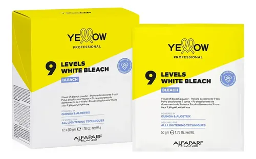 Polvo Decolorante Yellow Bleach 9 Levels Of Lift X50gr