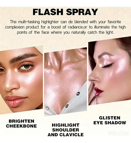 Spray Iluminador Facial Y Corporal Kaynest Nude Pink