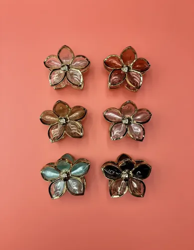 Broches Para El Pelo X3 Flores Cabello Mujer Urbanchic 1003