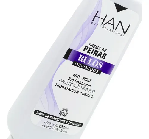 Han Rulos Definidos Crema De Peinar Protector Térmico 200ml