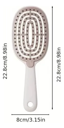 Cepillo Desenredante Autolimpiante Para Cabello Ivory White