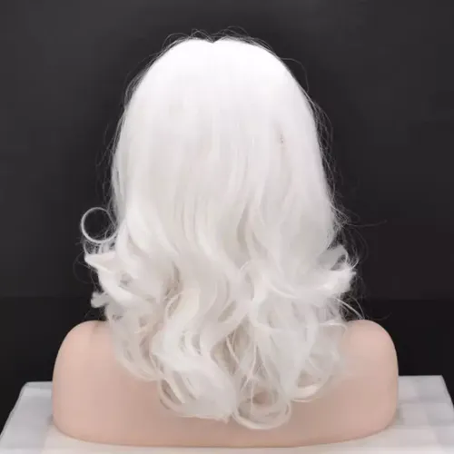 Peluca Y Barba De Papá Noel Blancas De Pelo Largo Para