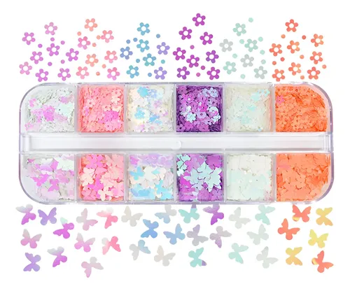 Lentejuelas De Mariposa Navideñas For Uñas Gt