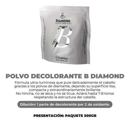 Polvo Decolorante Diamond B X6 Unidades Framesi X500gr