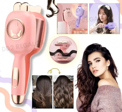 Buclera Rizador De Pelo Rulero Doble Barril De 32mm Conejo