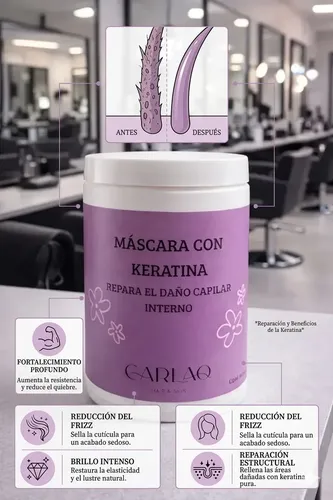 Baño De Crema Keratina Hidratacion Regeneracion Carlaq 1kg