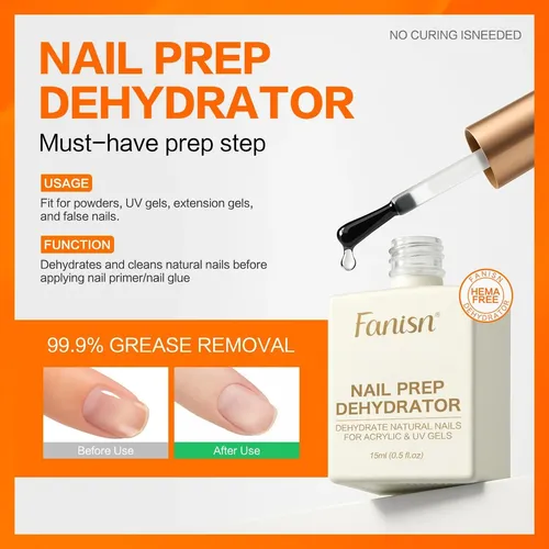 Conjunto De Pegamento De Uñas Gel Y Deshidratante/primer