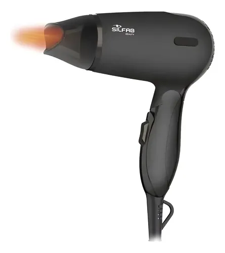 Secador De Pelo Pocket Plegable 1200w Silfab By-503 Negro