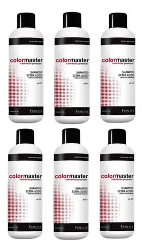 Shampoo Extra Ácido Fidelité Color Master 1l Kit 6 Unidades