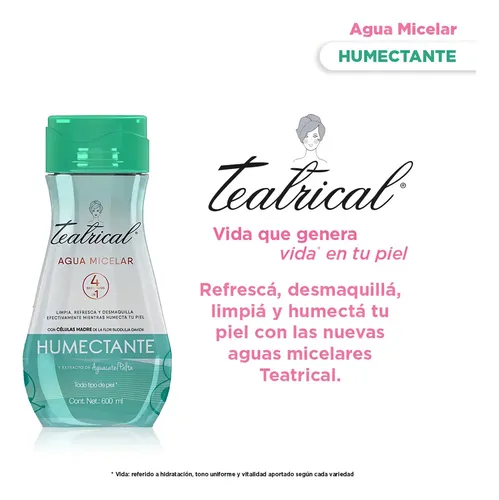 Agua Micelar Teatrical Humectante 600 Ml