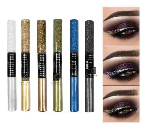Delineador Color Glitter Duo Pink21 Original Caobamakeup
