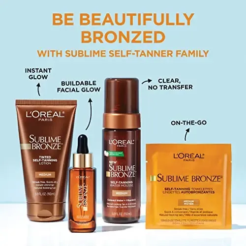 Toallitas Autobronceadoras L’oreal Bronze Sin Rayas 6 Unidad