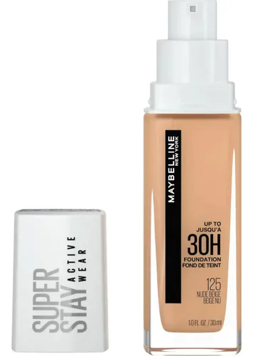 Base Líquida Maybelline Superstay Active Wear Tono 125 Nude beige 30.ml