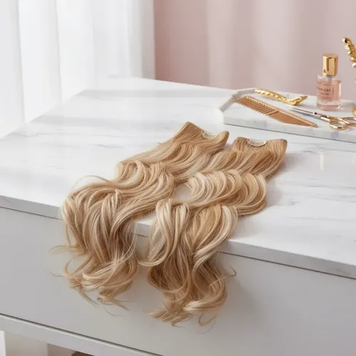 Extensiones Cortinas Rubio Miel Con Reflejos Extra Claros