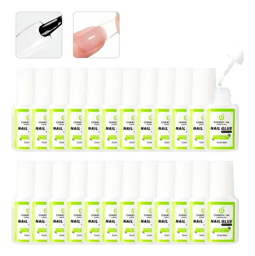Kit X 24 Un Pegamento Para Tips Cherimoya Uñas Postizas 10ml