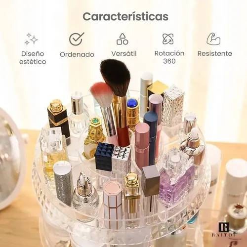 Organizador Maquillaje Porta Cosmetico Giratorio Acrilico !!