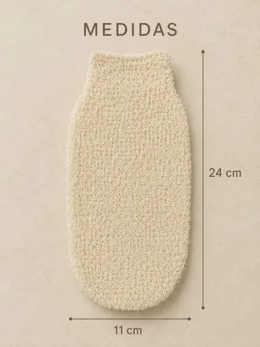 Manopla Exfoliante Zeva Natural para Baño Corporal