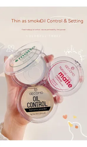 Polvo Compacto Mate Control Grasa Larga Duracion Facial