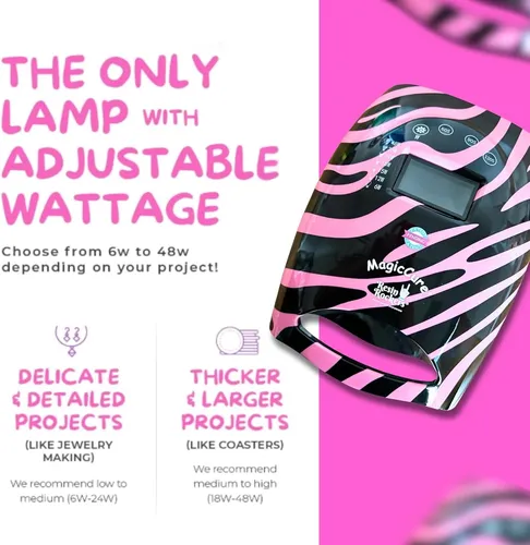 Lámpara Uv Led Portátil Recargable Rosa Con Timer Lcd