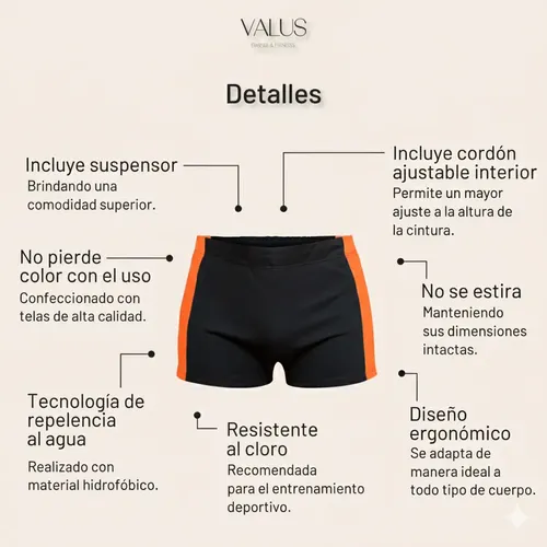 Short Natacion Hombre Resistente Cloro Con Gorra Repele Agua