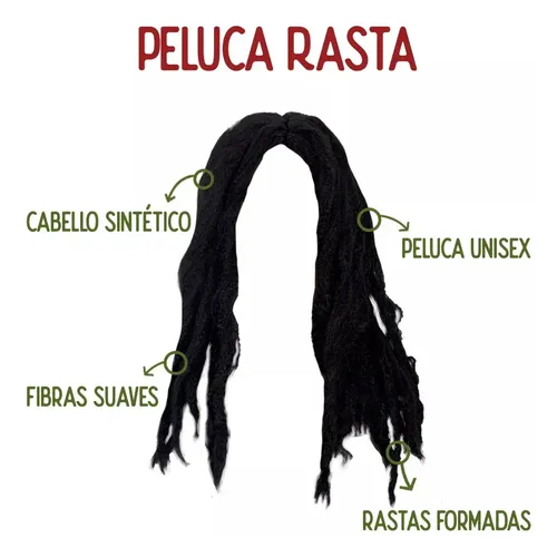 Peluca De Rasta Rastafari Reggae Bob Marley