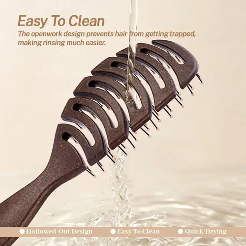 Cepillo Desenredante Hueco Para Cabello Chocolate