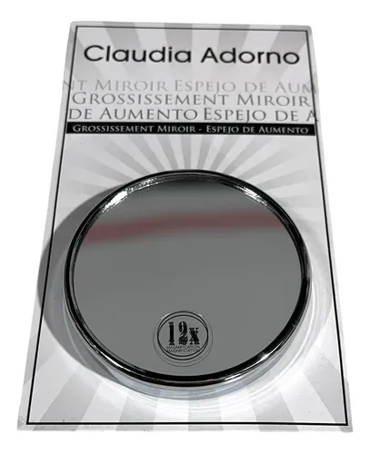Espejo Cromado Aumento 12x Con Ventosa Sopapa Baño