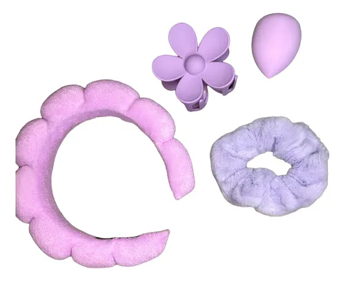 Vincha Skincare + Scrunchie + Gancho De Pelo + Esponja