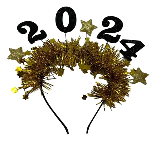 Diadema De Feliz Año Nuevo 2024, Accesorio Para El Oro