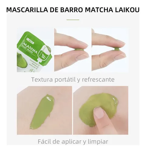 10* Mascarilla De Arcilla Verde Matcha Pieza Única 5g