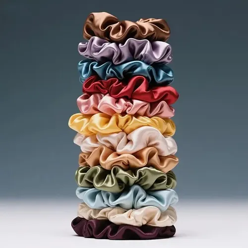 30 Coleteros Satinados, De Alta Elasticidad, Pelo De Color L