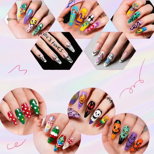 Set 12 Marcadores Para Uñas Colores Secado Rápido