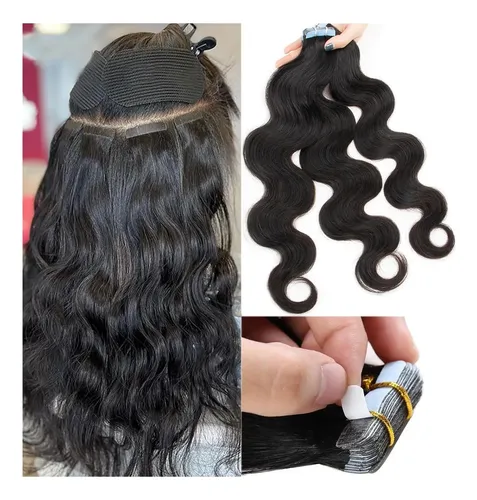 Extensiones De Cabello Humano Con Cinta 12” Benafee
