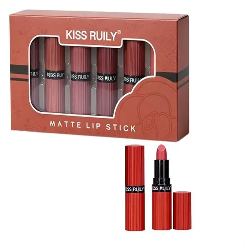 Kit De Labios Mate Con 6 Piezas De Acabado Duradero Yi