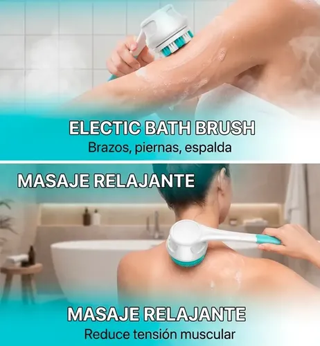 Cepillo Corporal Eléctrico Recargable Exfoliante Ducha