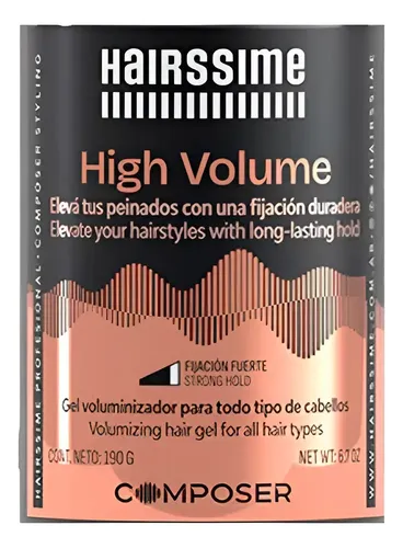 Hairssime High Volume Gel Voluminizador Composer X 190g