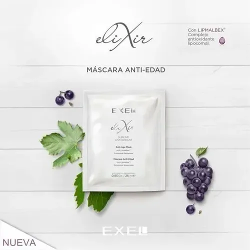 Mascarilla Facial Antiedad Elixir Con Resveratrol Exel