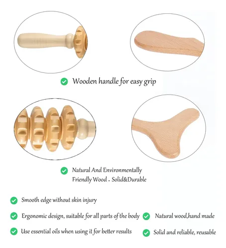Herramientas De Masaje Wood Therapy Gua Sha Kit Wyjtpone (2