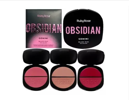 Rubor Dúo Gemini Obsidian De Ruby Rose Tono del maquillaje OG06