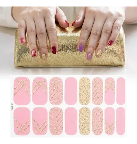 16 Piezas De Parches De Envolturas De Uñas De Gel Estilo G