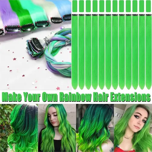 Extensiones De Cabello De Colores Para Niños Con Clip Fijo