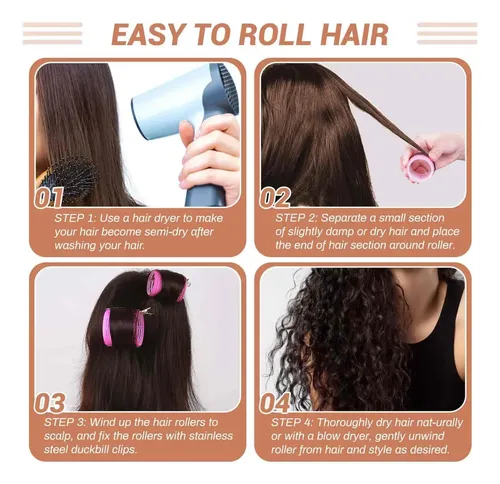 Juego De Rulos Para El Cabello Con Agarre Automático, 24 Con