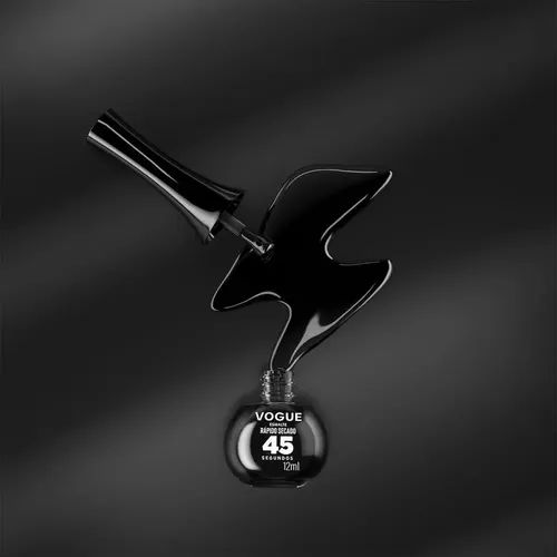 Esmalte Rápido Secado Noche Estrellada Negro 12ml Vogue