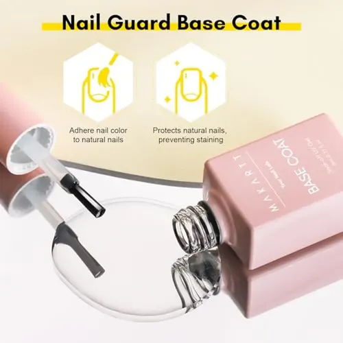 Kit De Capa Superior Y Capa Base En Gel Makartt: Transparent